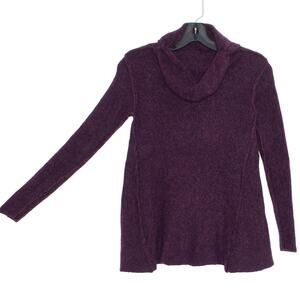 Krimson Klover Sweater Wool Cowl Neck Minimalist Cozy Capsule Scandi Purple XS